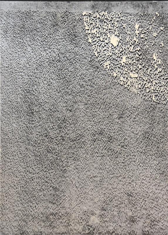 Lune de printemps métallique IV, I_I, xylographie, 79x57 cm, 2020